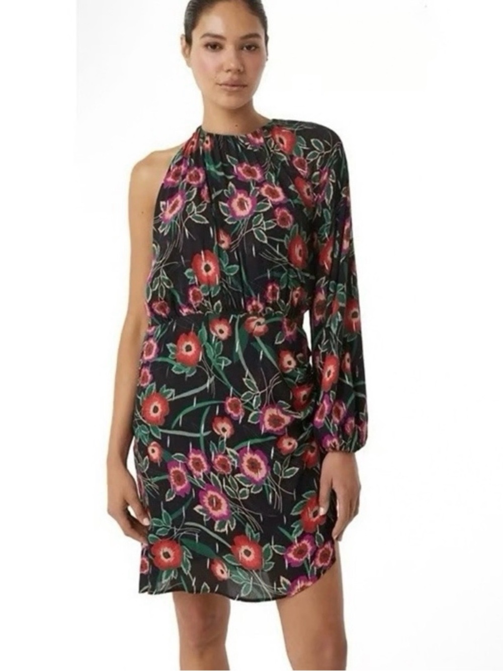 MISA One-Shoulder Dress